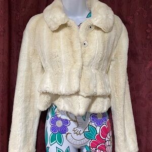 Juicy Couture White Cream Faux Cocktail Jacket